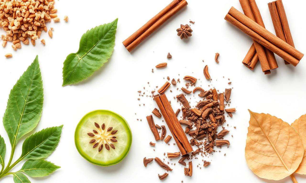 Natural ingredients inside Glucotide: berberine, cinnamon, bitter melon, gymnema