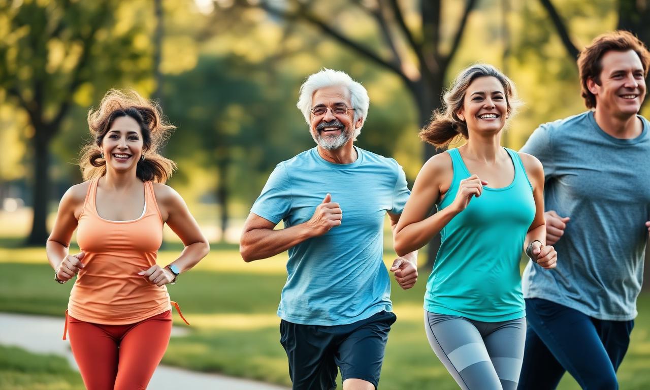 Active adults enjoying steady energy with Glucotide blood sugar support